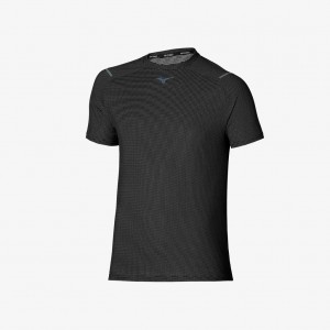 Mizuno DRYAEROFLOW UNDYED BLACK TEE Black | AU_MZN80302