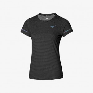 Mizuno DRYAEROFLOW UNDYED BLACK TEE Black | AU_MZN80683