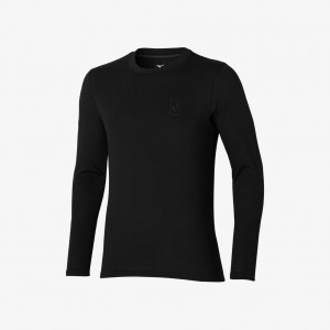 Mizuno LONG SLEEVE SHIRT SR4 Black | AU_MZN45481