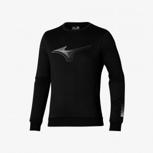 Mizuno RELEASE CREW SWEAT Black | AU_MZN17037