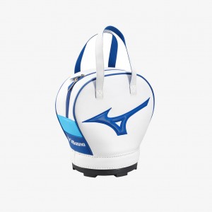 Mizuno TOUR PRACTICE BALL BAG White Blue | AU_MZN40908